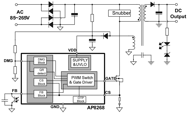 AP8268 PWM控製芯片電路圖